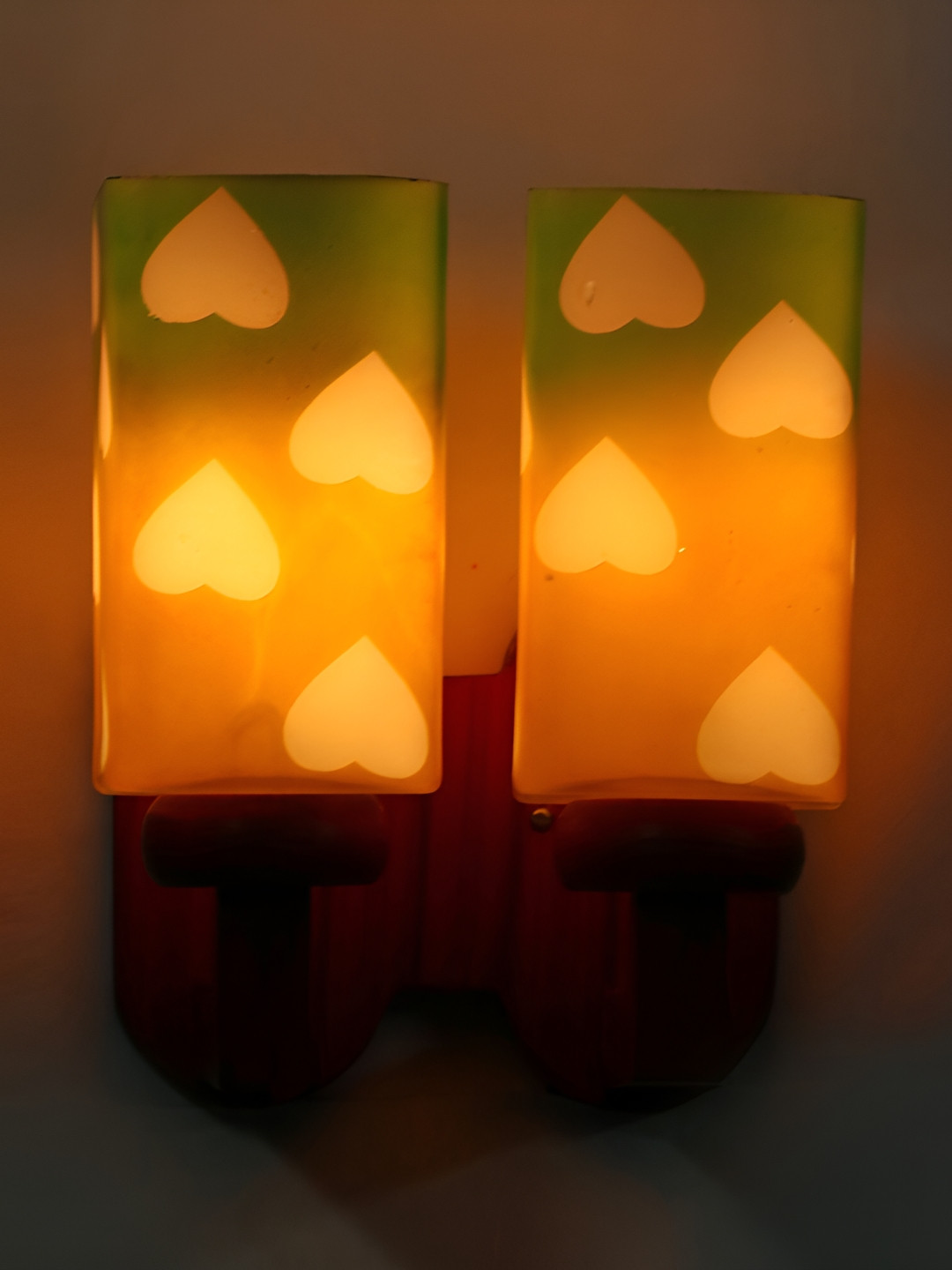 

1ST TIME Yellow & Green Printed Glass Contemporary Rectangle Shaped Wall Lamp