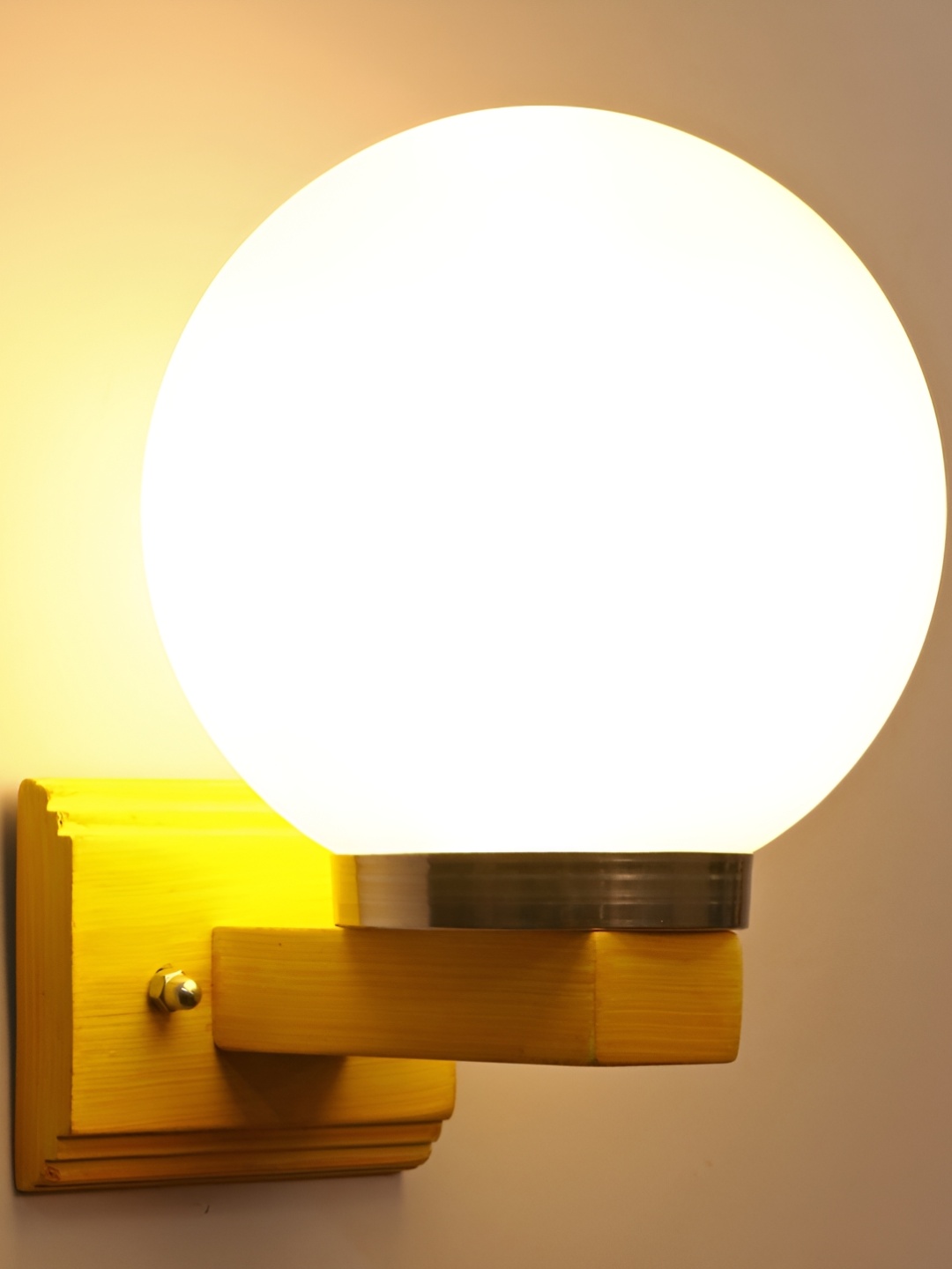 

1ST TIME White Glass Traditional Spherical Shaped Wall Lamp