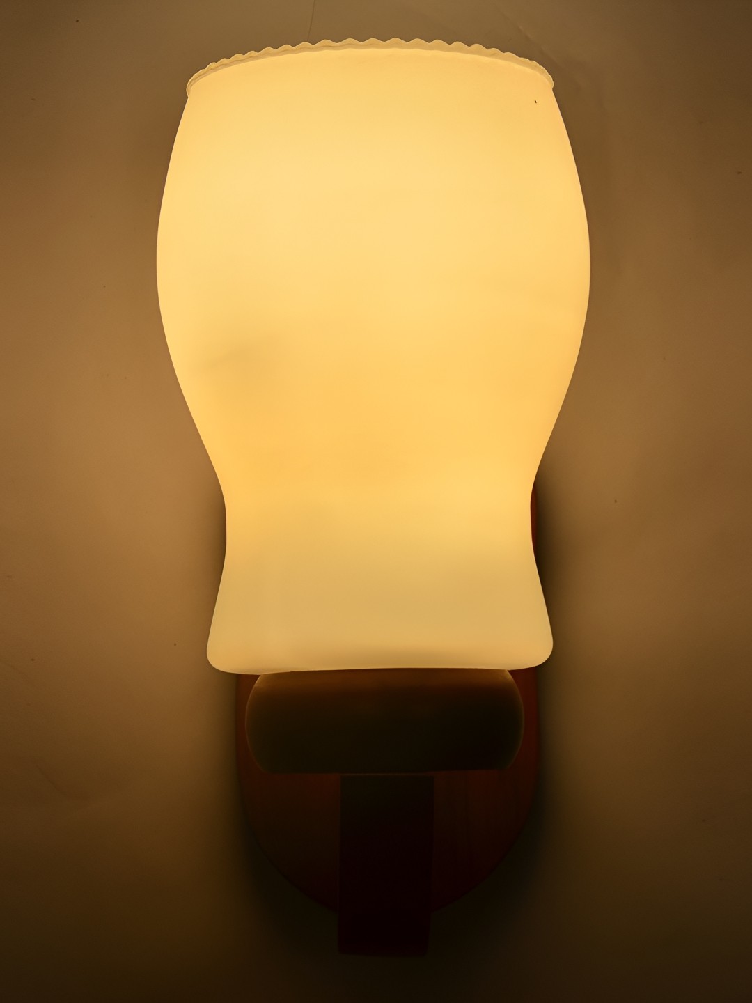 

1ST TIME White & Brown Glass Contemporary Wall Lamp