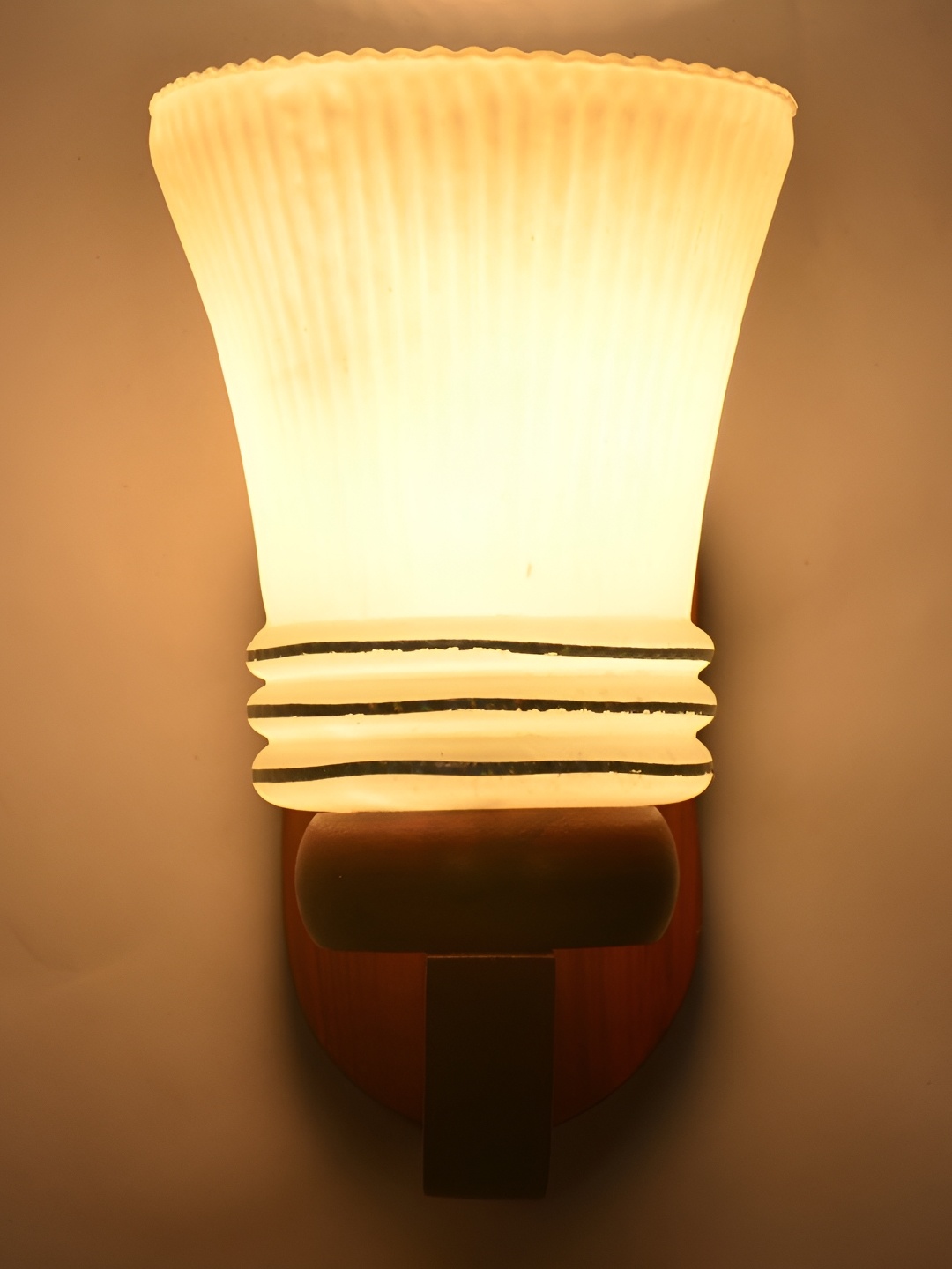 

1ST TIME White Textured Glass Contemporary Wall Lamp