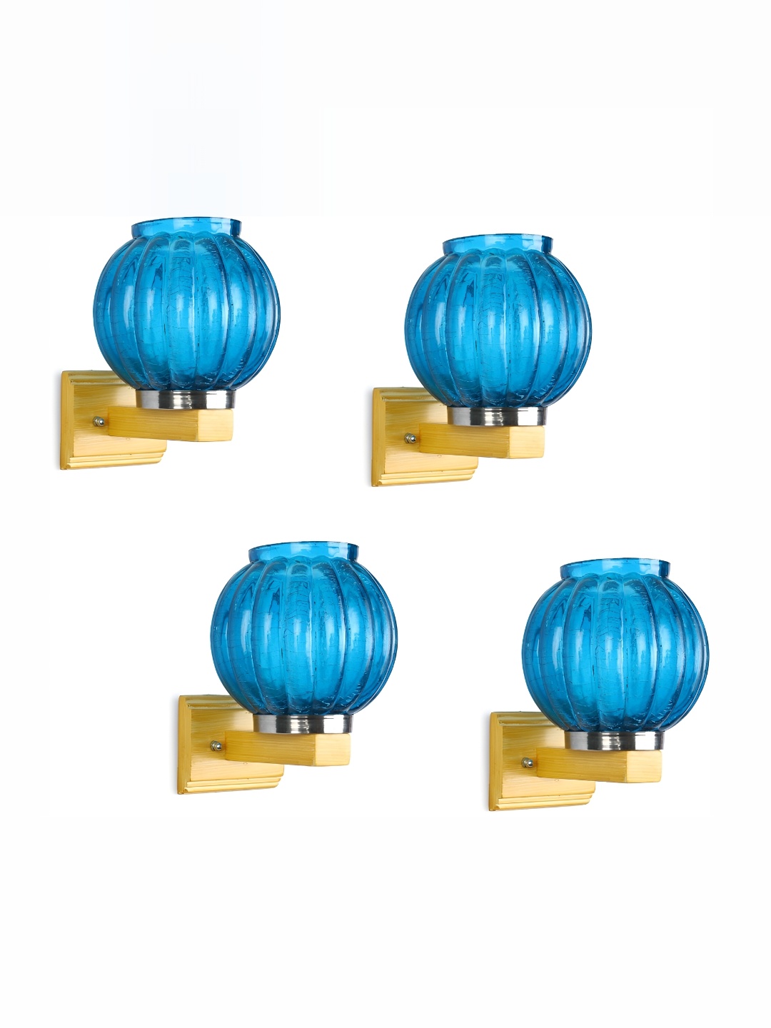 

1ST TIME Blue 4 Pieces Glass Traditional Spherical Shaped Wall Lamp
