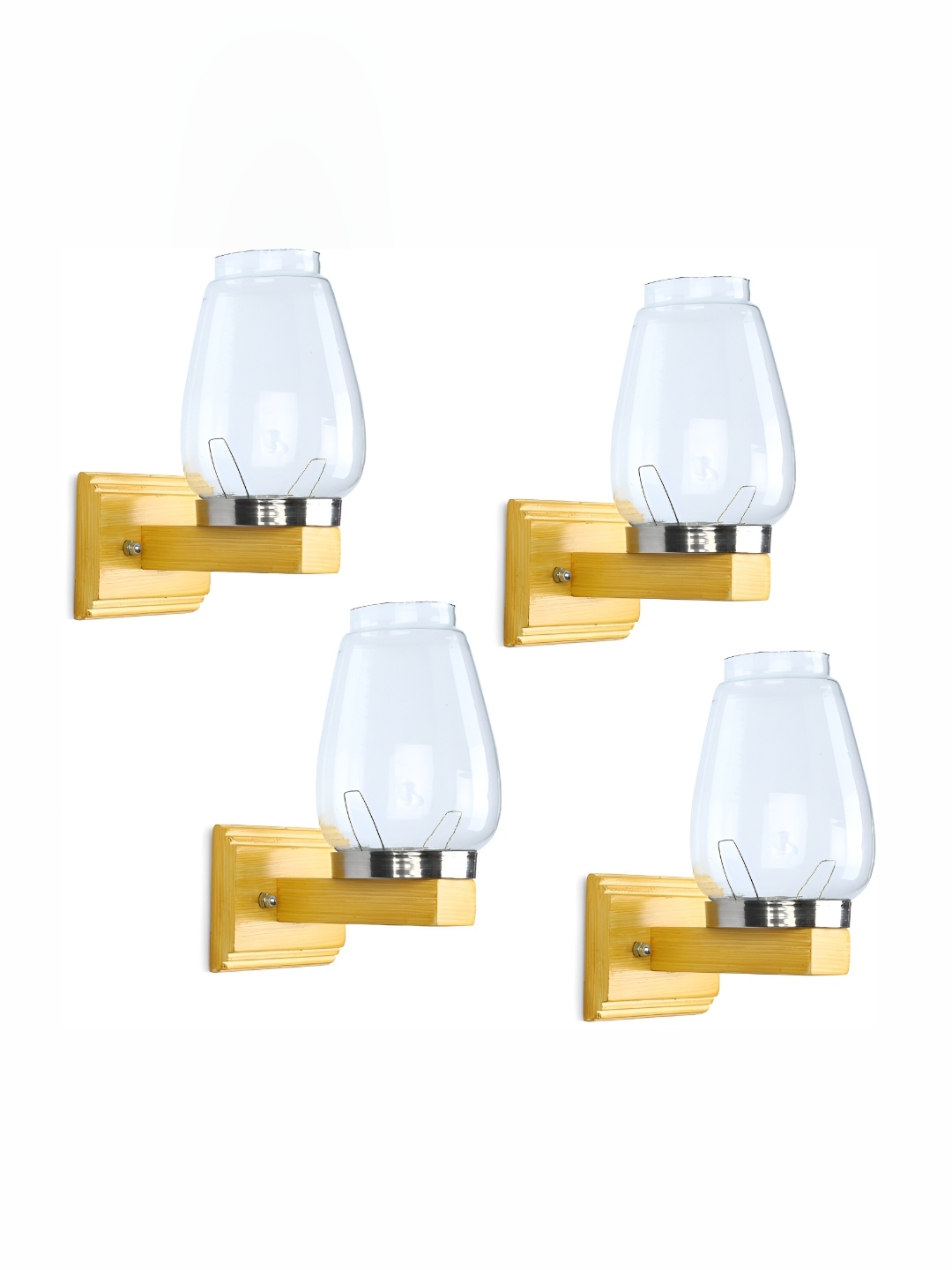 

1ST TIME Transparent 4 Pieces Glass Traditional Wall Lamp