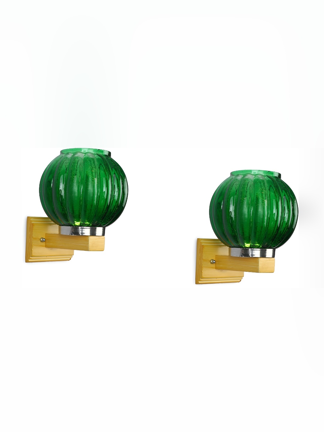 

1ST TIME Green 2 Pieces Glass Contemporary Spherical Shaped Wall Lamp
