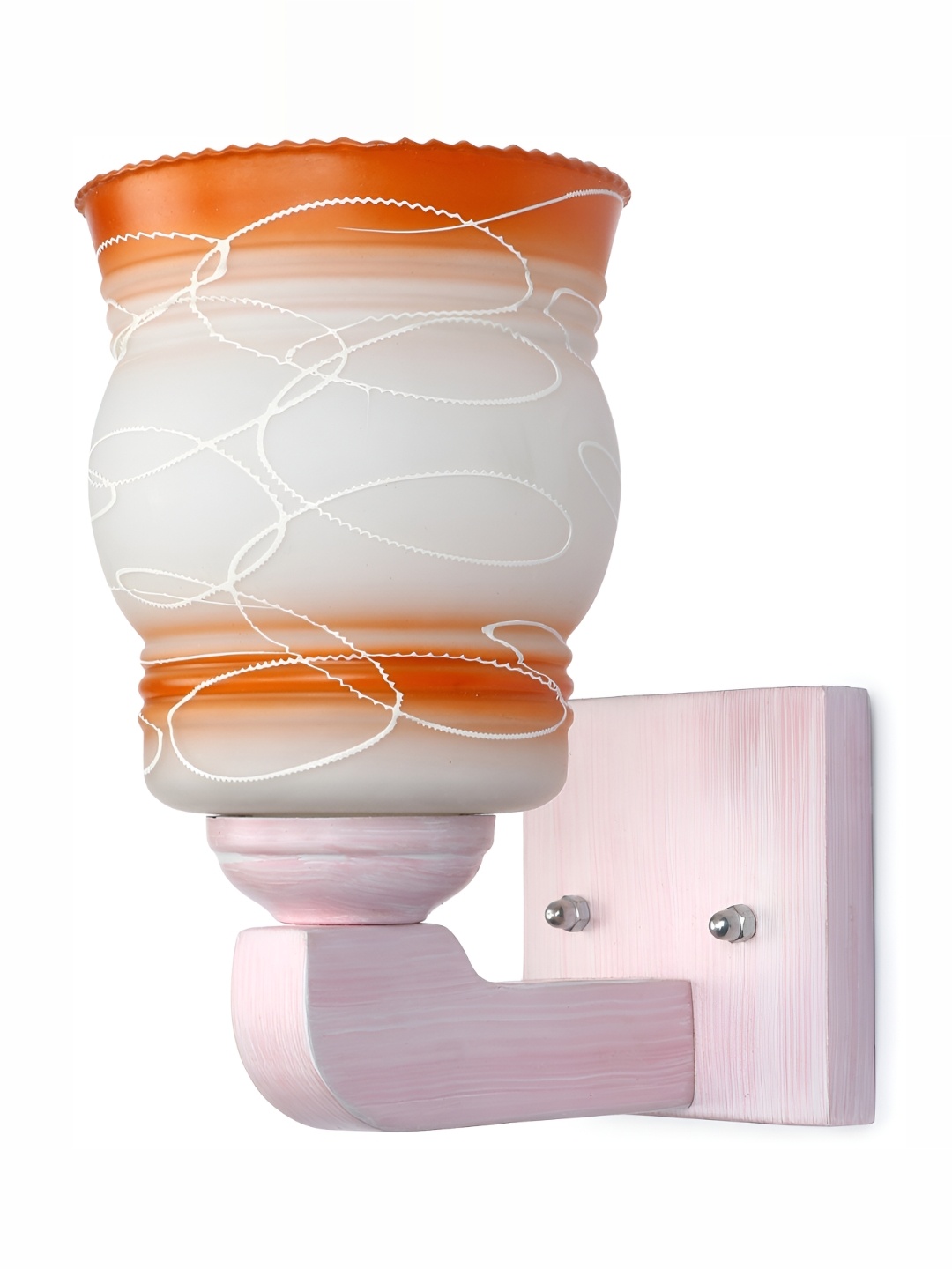 

1ST TIME White & Orange Printed Abstract Shaped Contemporary Wall Lamp
