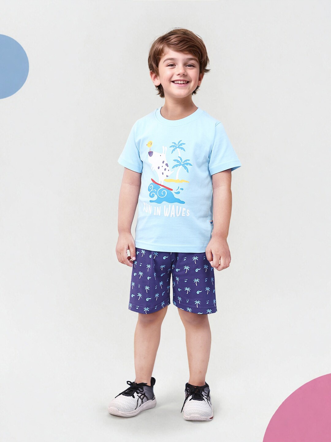 

Toonyport Boys Printed T-shirt With Shorts, Blue