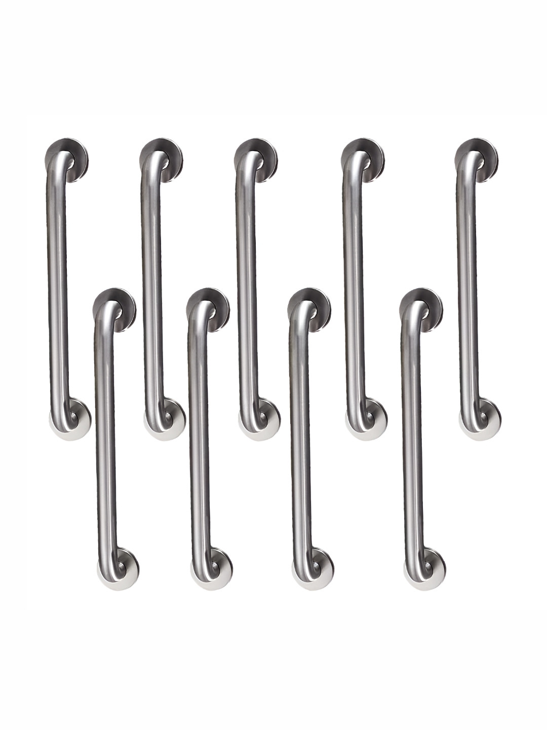 

MLD Silver toned 9 pieces Stainless Steel Towel Holder