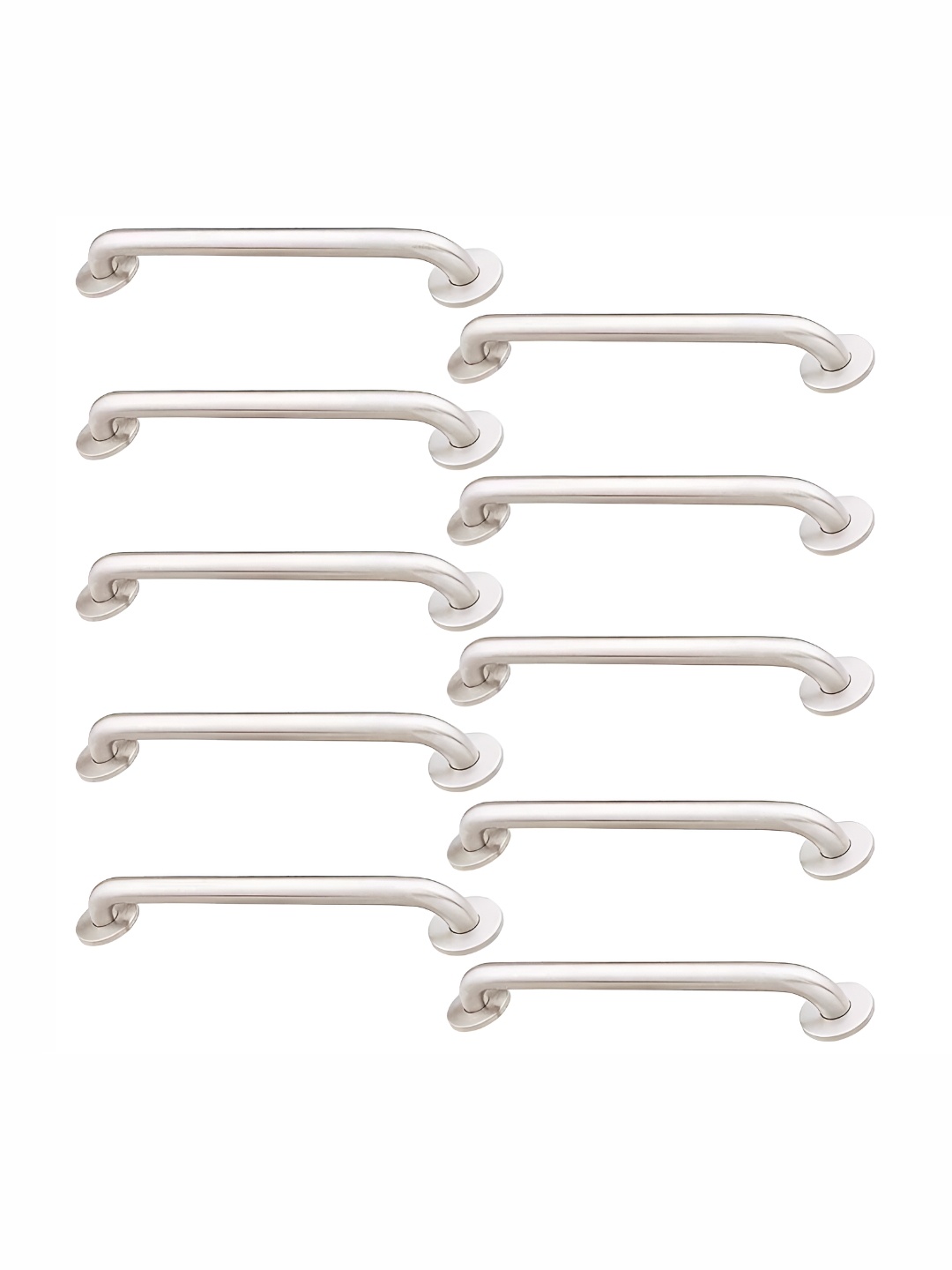

MLD Silver toned 10 pieces Stainless Steel Towel Holder