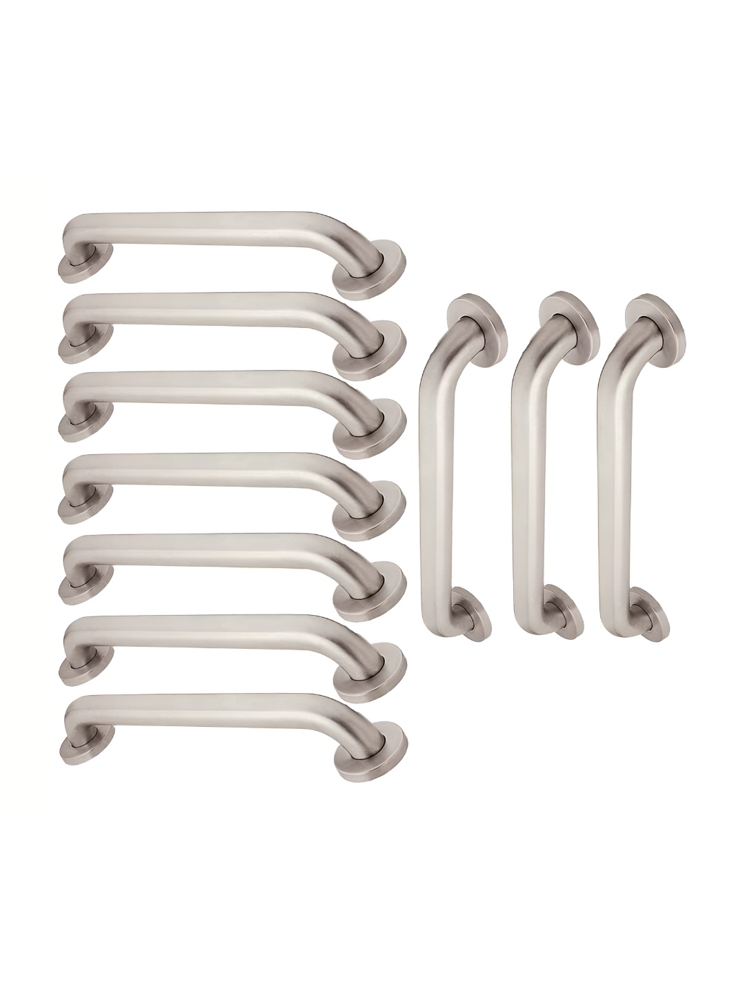 

MLD Silver toned 10 piece Stainless Steel Towel Holder