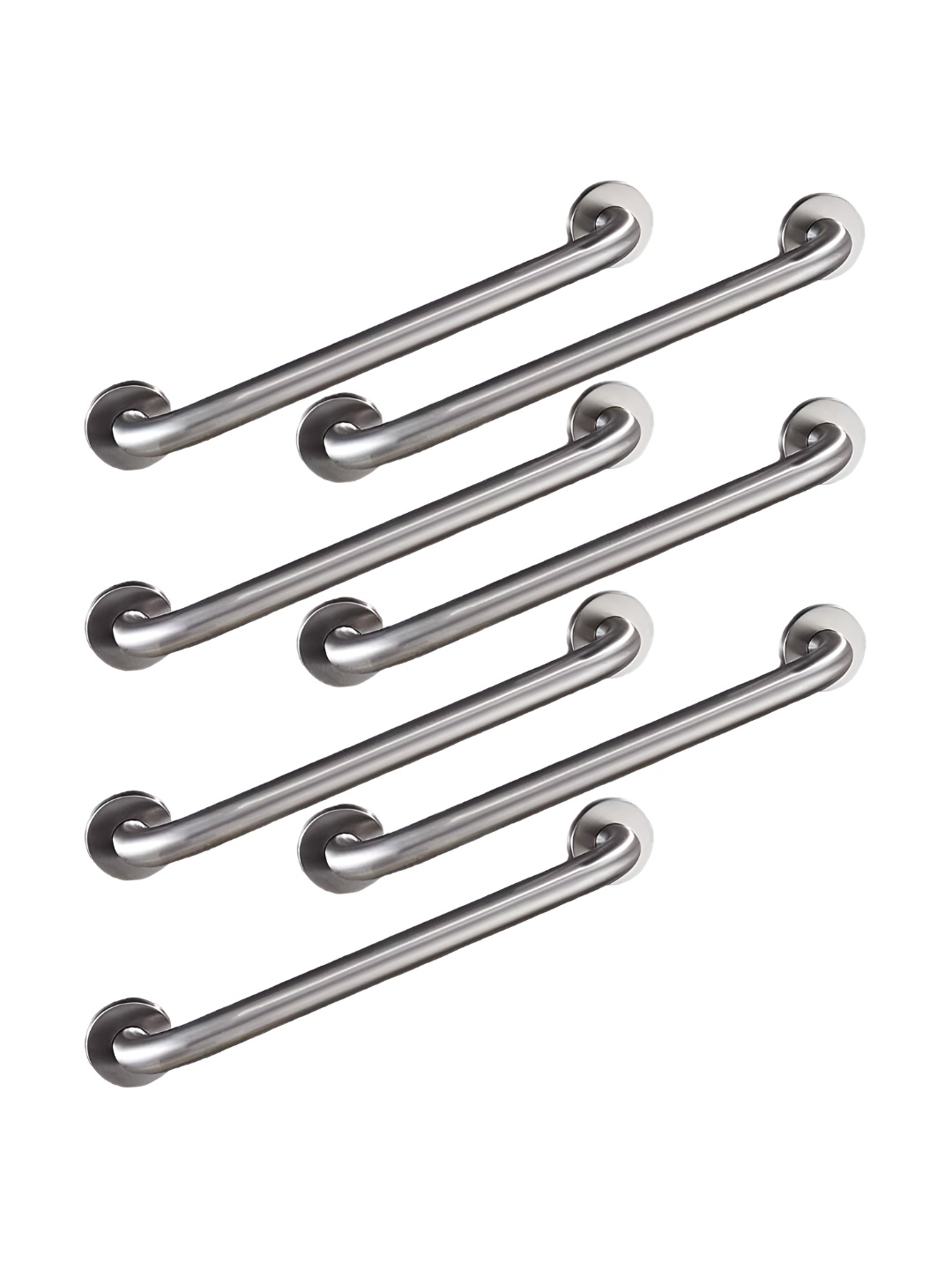 

MLD Silver toned 7 piece Stainless Steel Towel Holder