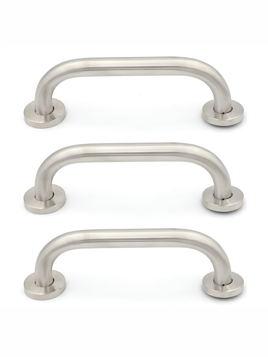 

MLD Silver toned 3 piece Stainless Steel Towel Holder