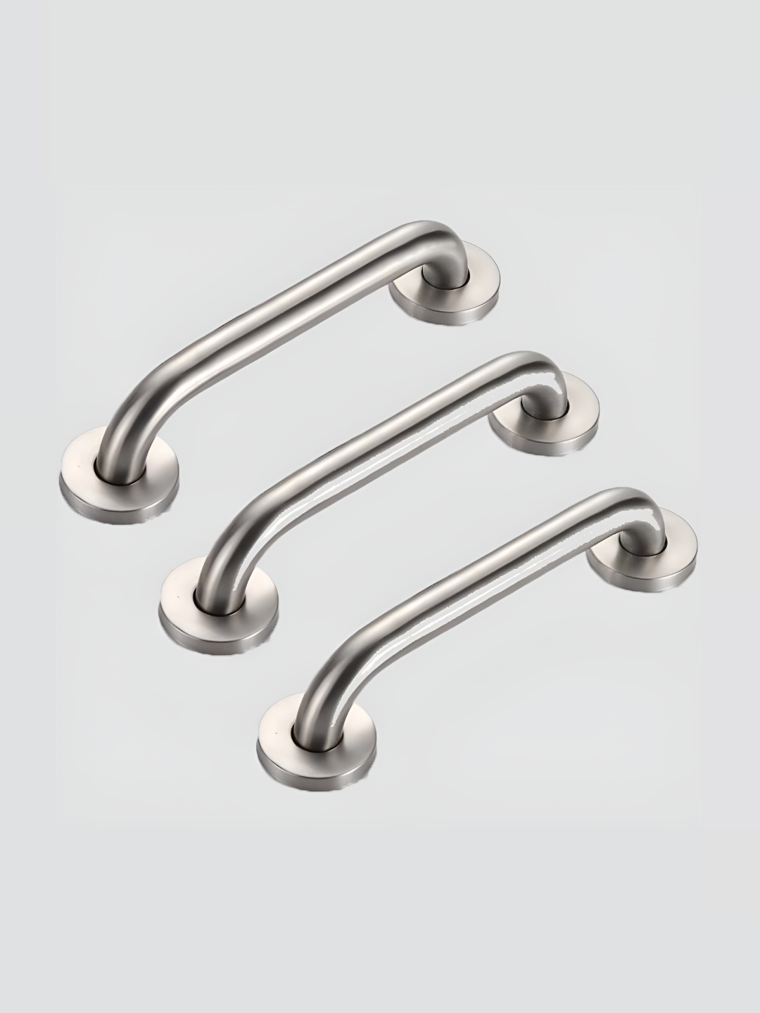 

MLD Silver toned 3 piece Solid Stainless Steel Towel Holder