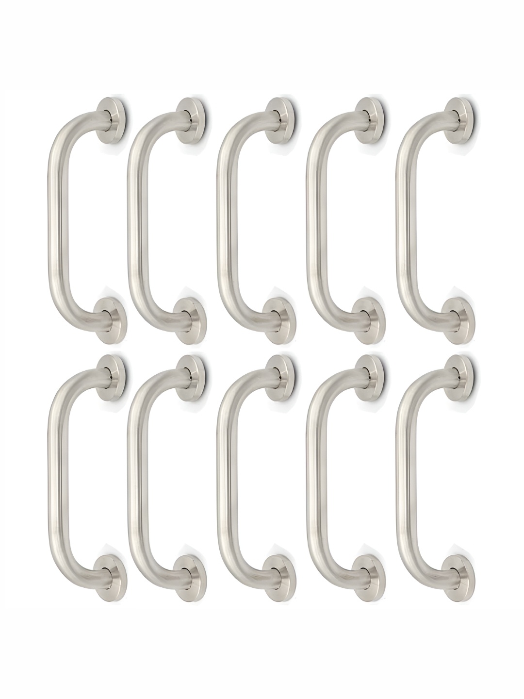 

MLD Silver toned 10 piece Stainless Steel Towel Holder