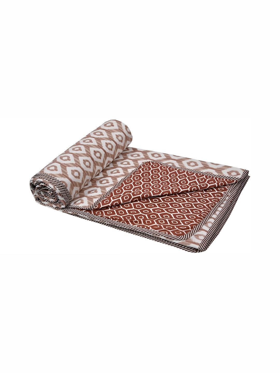 

RF RELAXFEEL Brown & Beige Ethnic Motifs Heavy Winter 150 GSM Single Bed Dohar