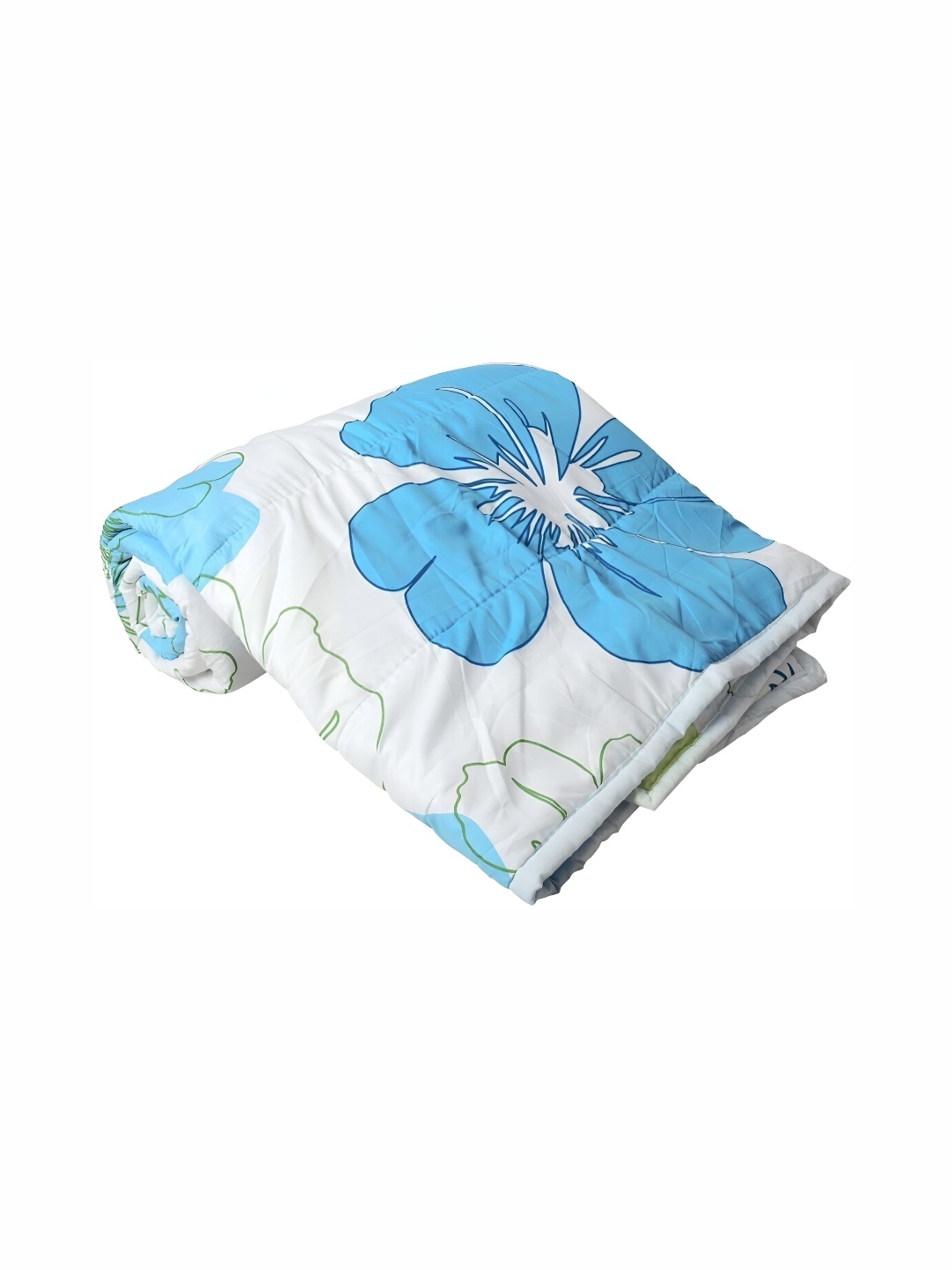 

RF RELAXFEEL White & Blue Floral Microfiber Heavy Winter 150 GSM Double Bed Dohar