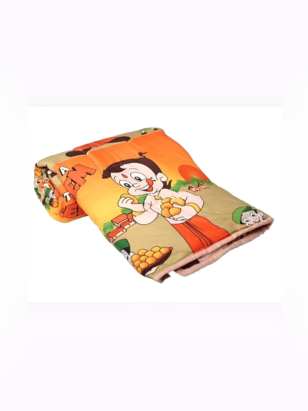 

RF RELAXFEEL Orange Cartoon Characters Microfiber Heavy Winter 150 GSM Double Bed Dohar