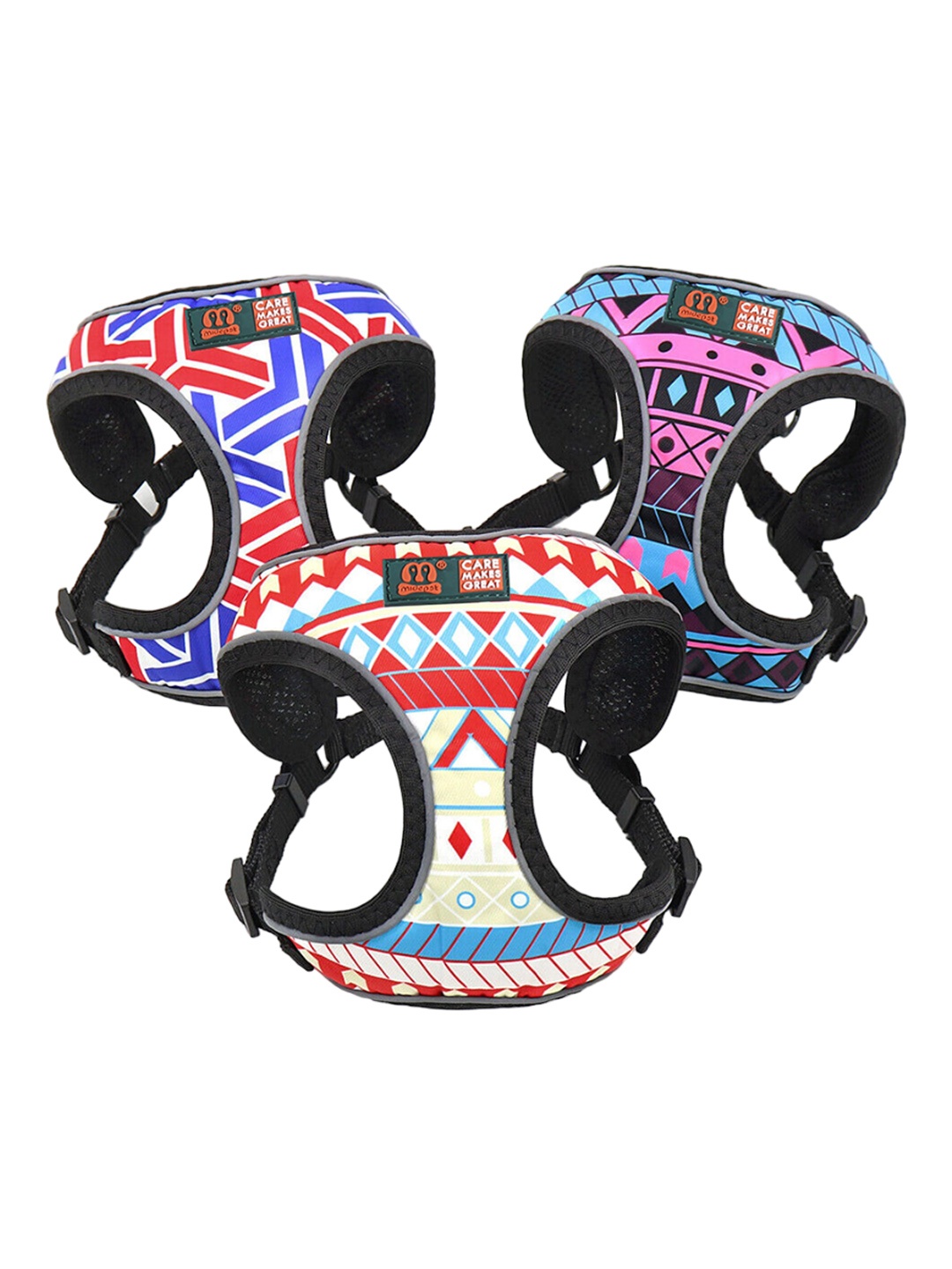 

Emily pets Graphic Printed Adjustable Dog Vest Harness, Blue