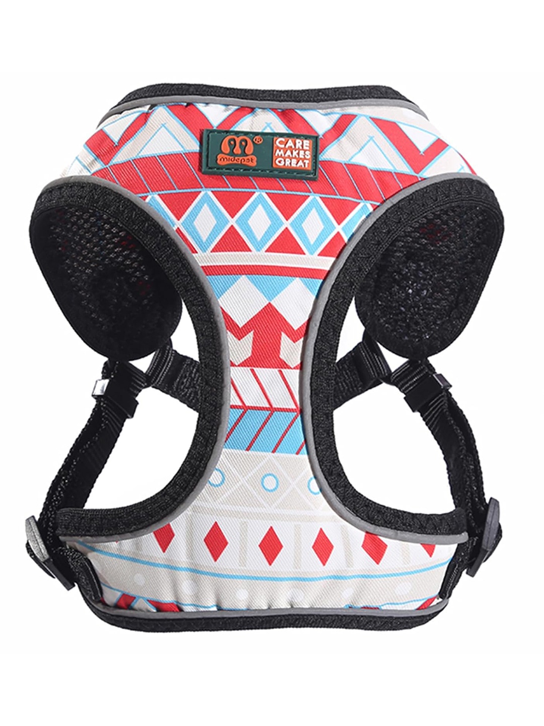 

Emily pets Graphic Printed Easy Adjustable Dog Vest Harness, Grey