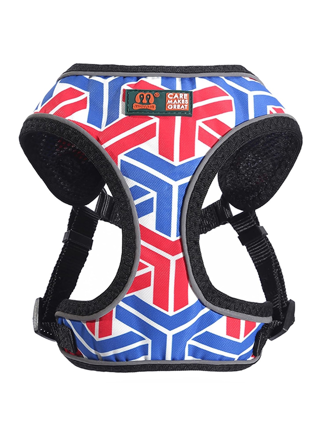 

Emily pets Graphic Printed Easy Adjustable Dog Vest Harness, Blue