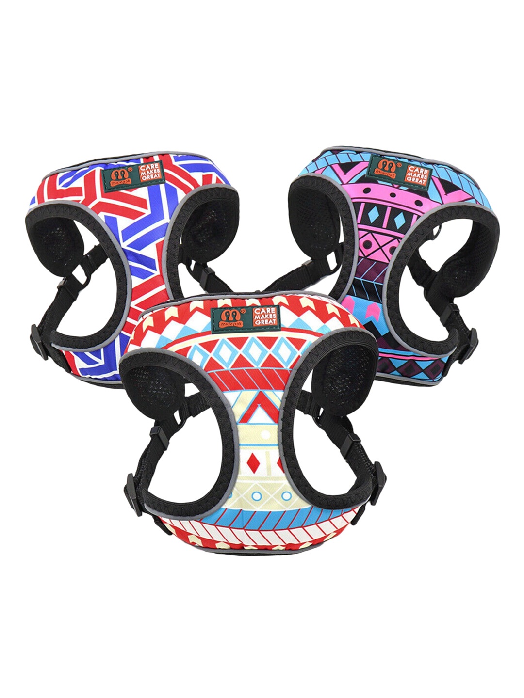 

Emily pets Graphic Printed Adjustable Dog Vest Harness, Blue