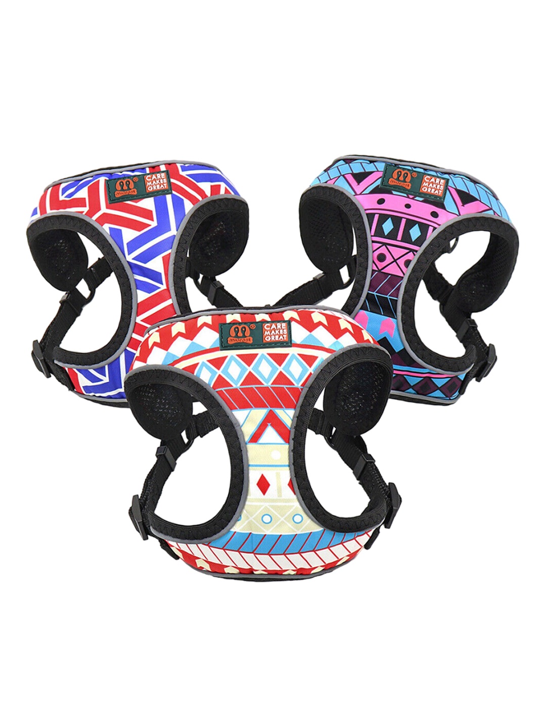 

Emily pets Graphic Printed Adjustable Dog Vest Harness, Pink