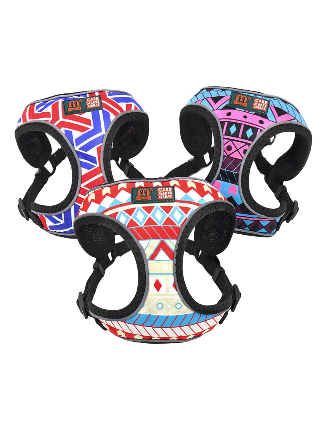 

Emily pets Graphic Printed Adjustable Dog Vest Harness, Blue