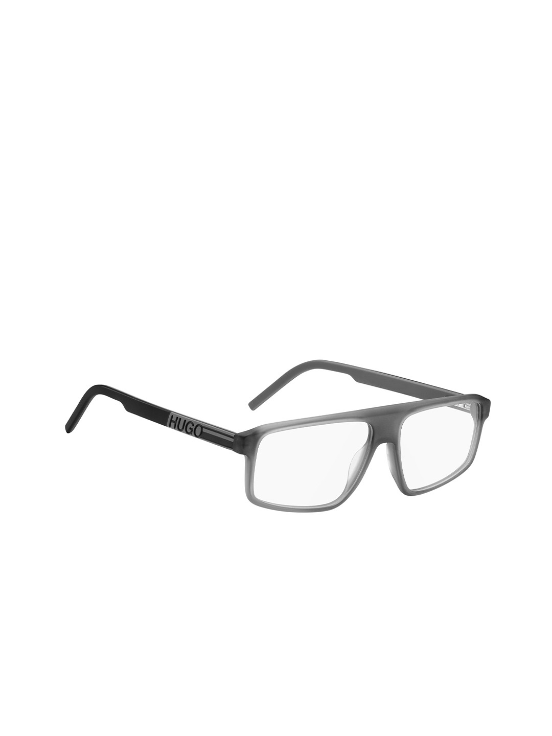 

HUGO Men Rectangle Sunglasses with UV Protected Lens 106064FRE5614, Transparent