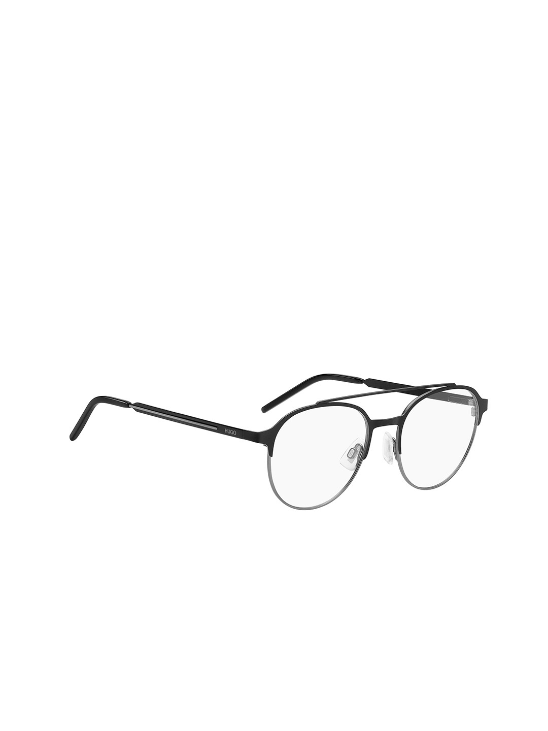 

HUGO Men Round Sunglasses with UV Protected Lens 105225RZZ5319, Transparent