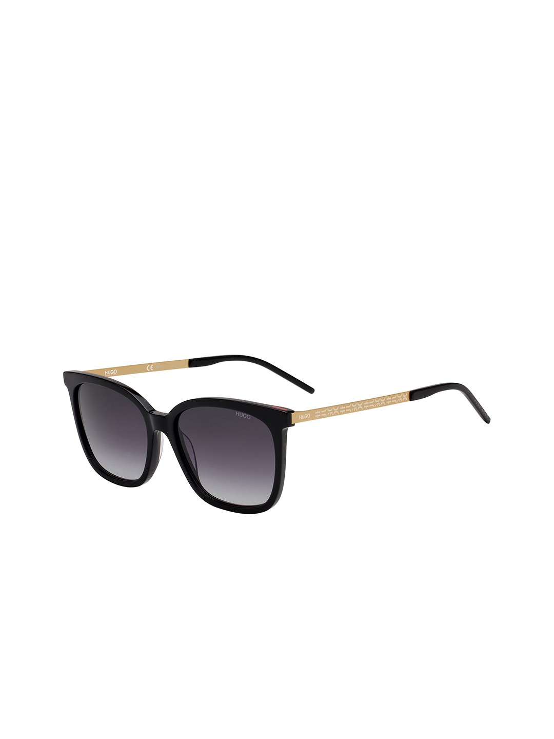 

HUGO Women Rectangle Sunglasses with UV Protected Lens 202948807559O, Black