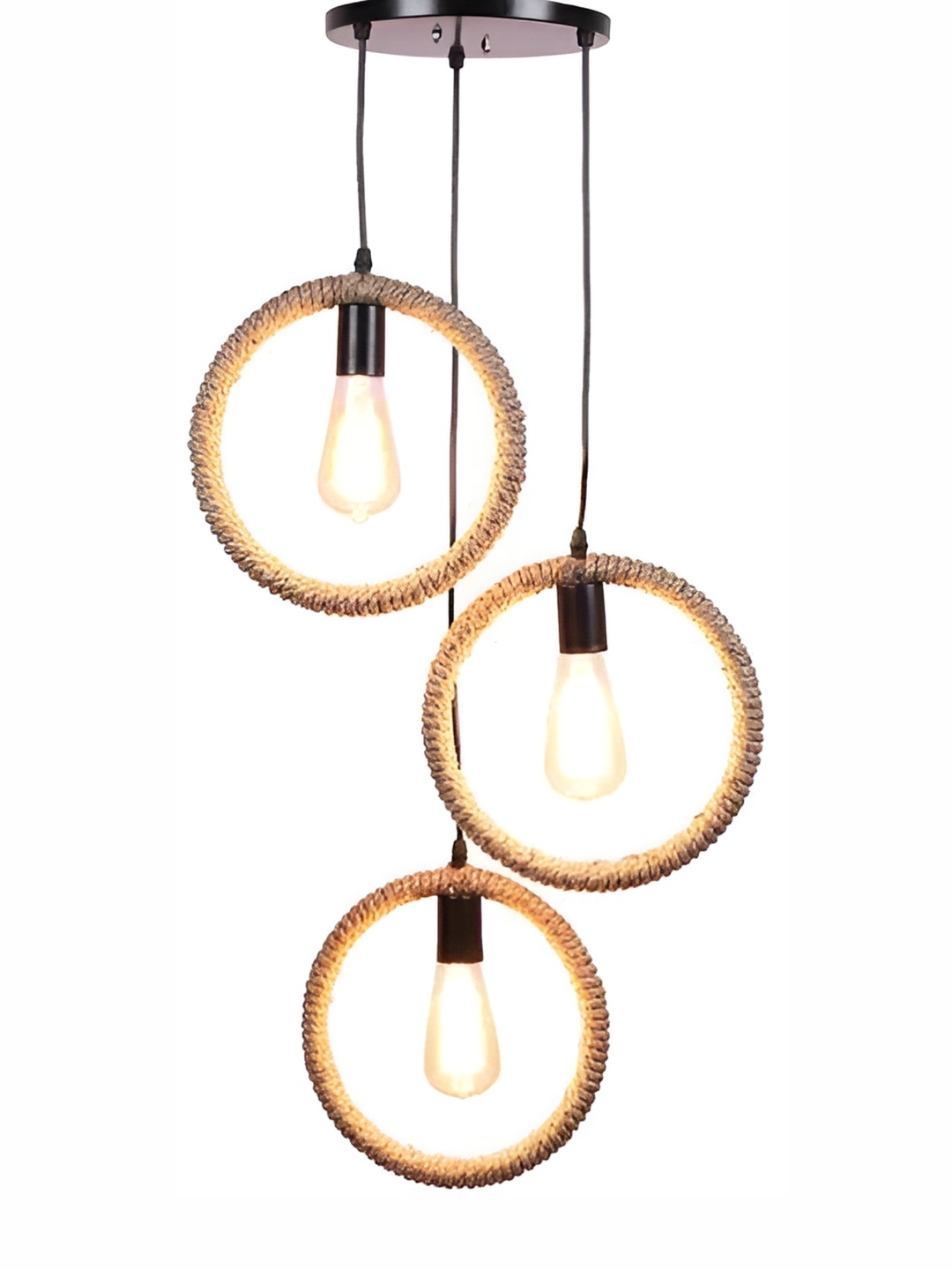 

DENICRAAS Black & Brown Textured Hanging Ceiling Lamps
