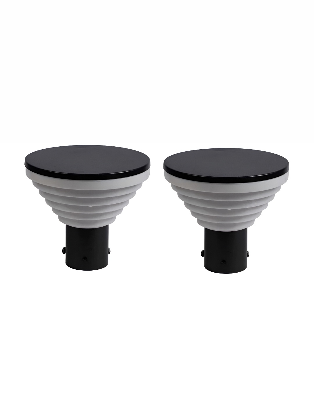 

DENICRAAS Set Of 2 White & Black Gate Light Outdoor Lamp