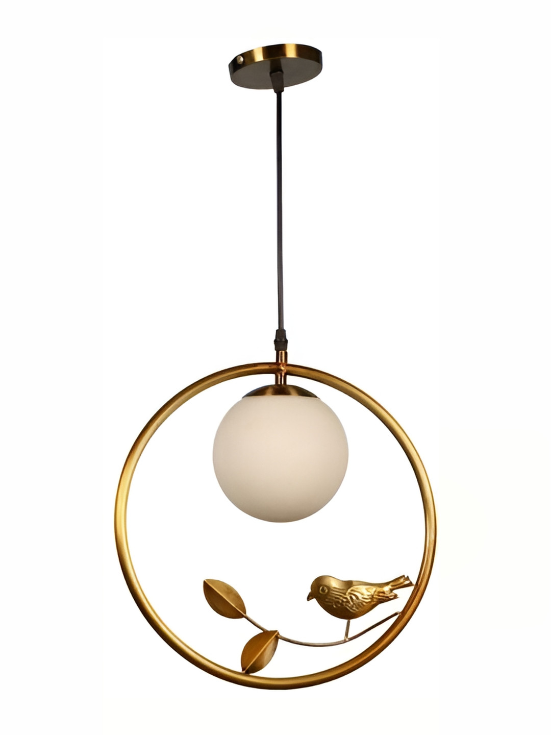 

DENICRAAS Brown Textured Hanging Ceiling Lamp, Gold