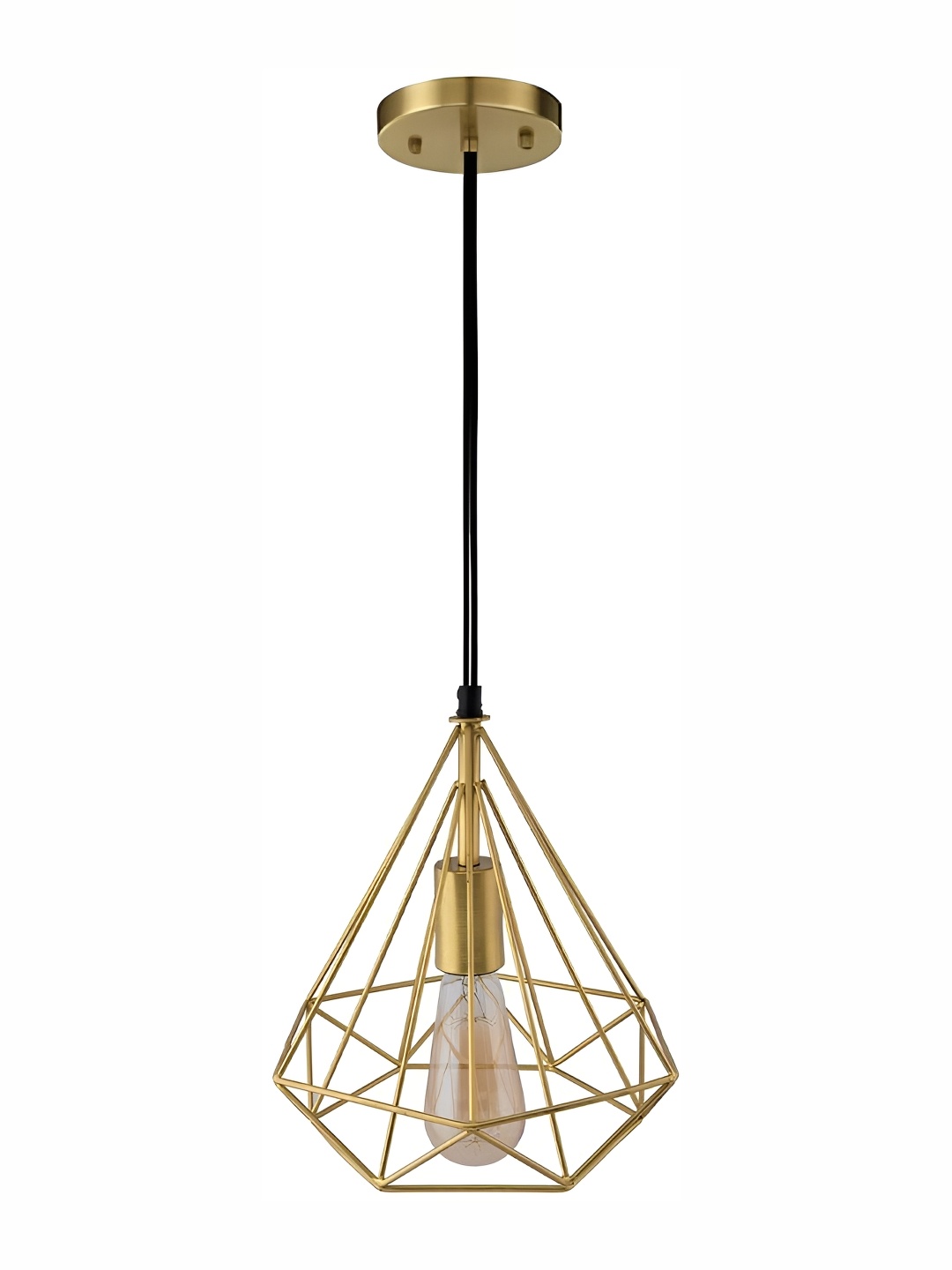 

DENICRAAS Gold-Toned Frustum Iron Ceiling Lamp