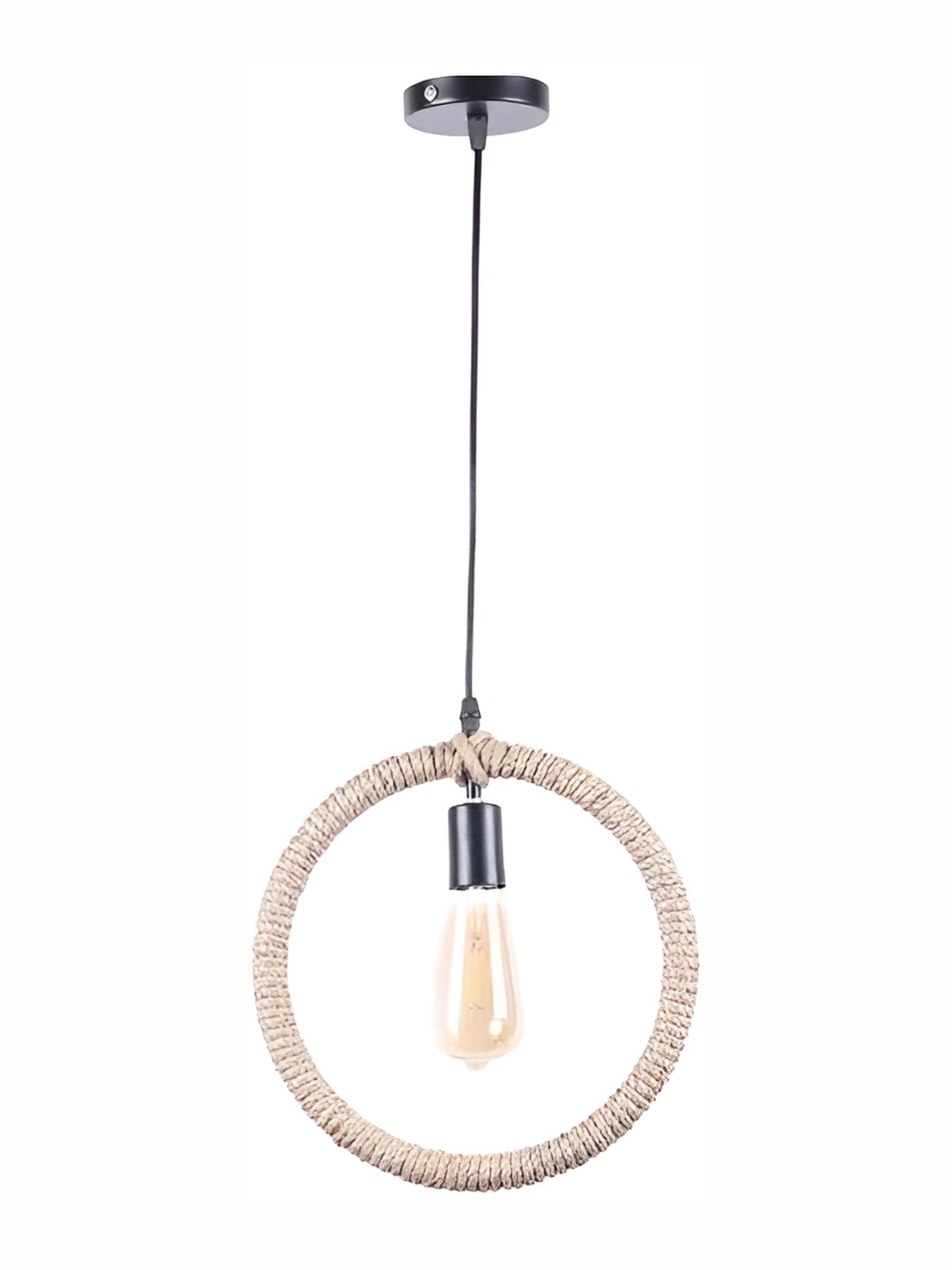 

DENICRAAS Beige Textured Contemporary Spherical Ceiling Lamp