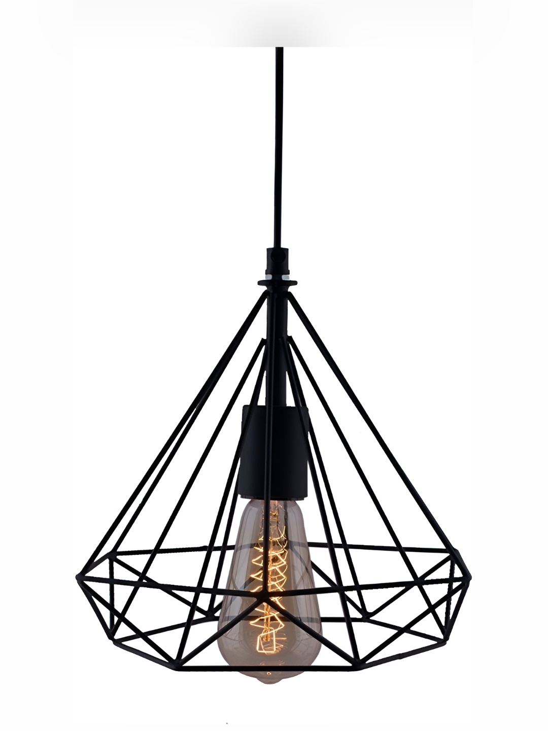 

DENICRAAS Black Textured Contemporary Triangle Shaped Ceiling Lamp