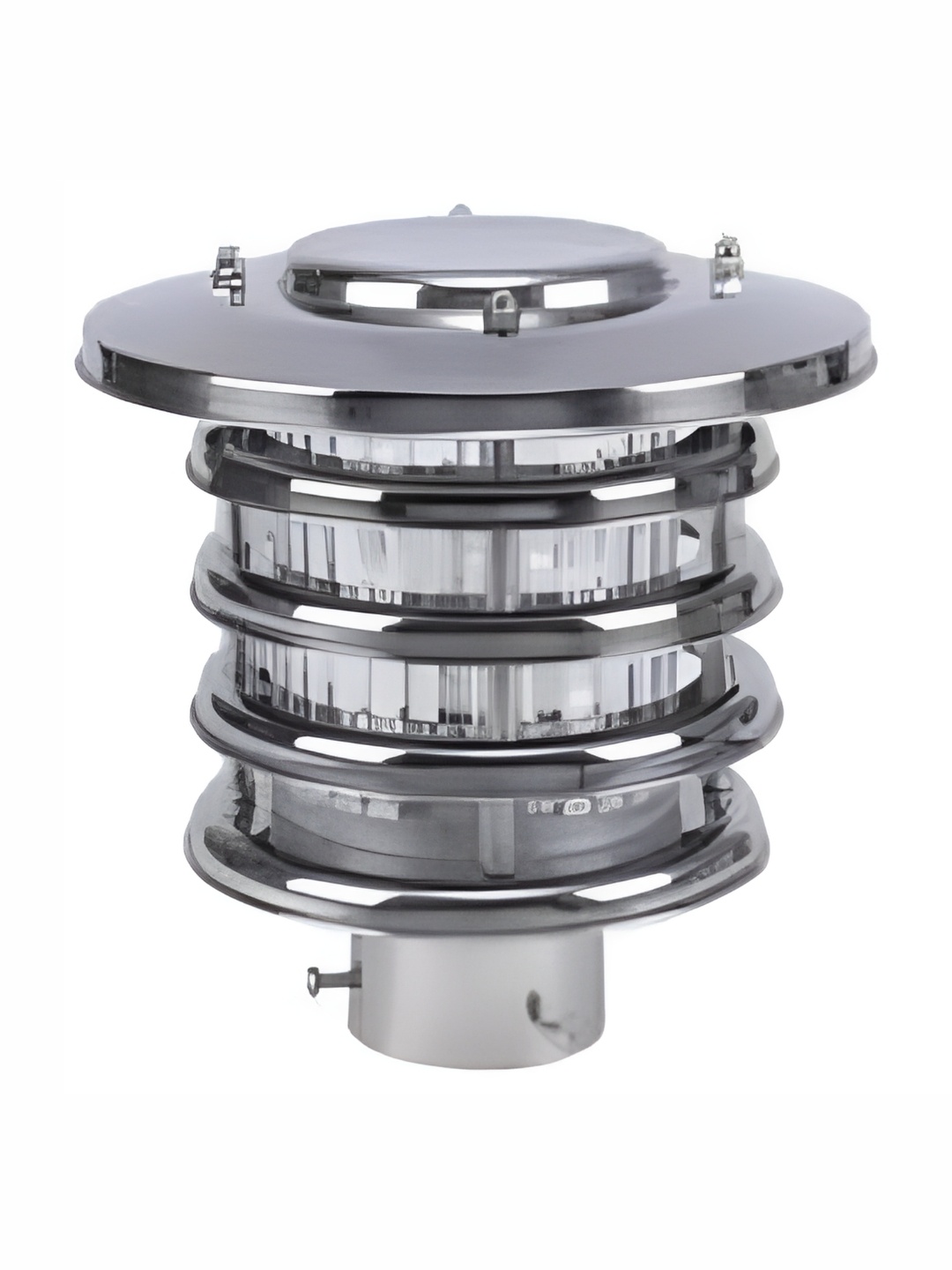 

DENICRAAS Silver-Toned Acrylic Cylinder Outdoor Lamp