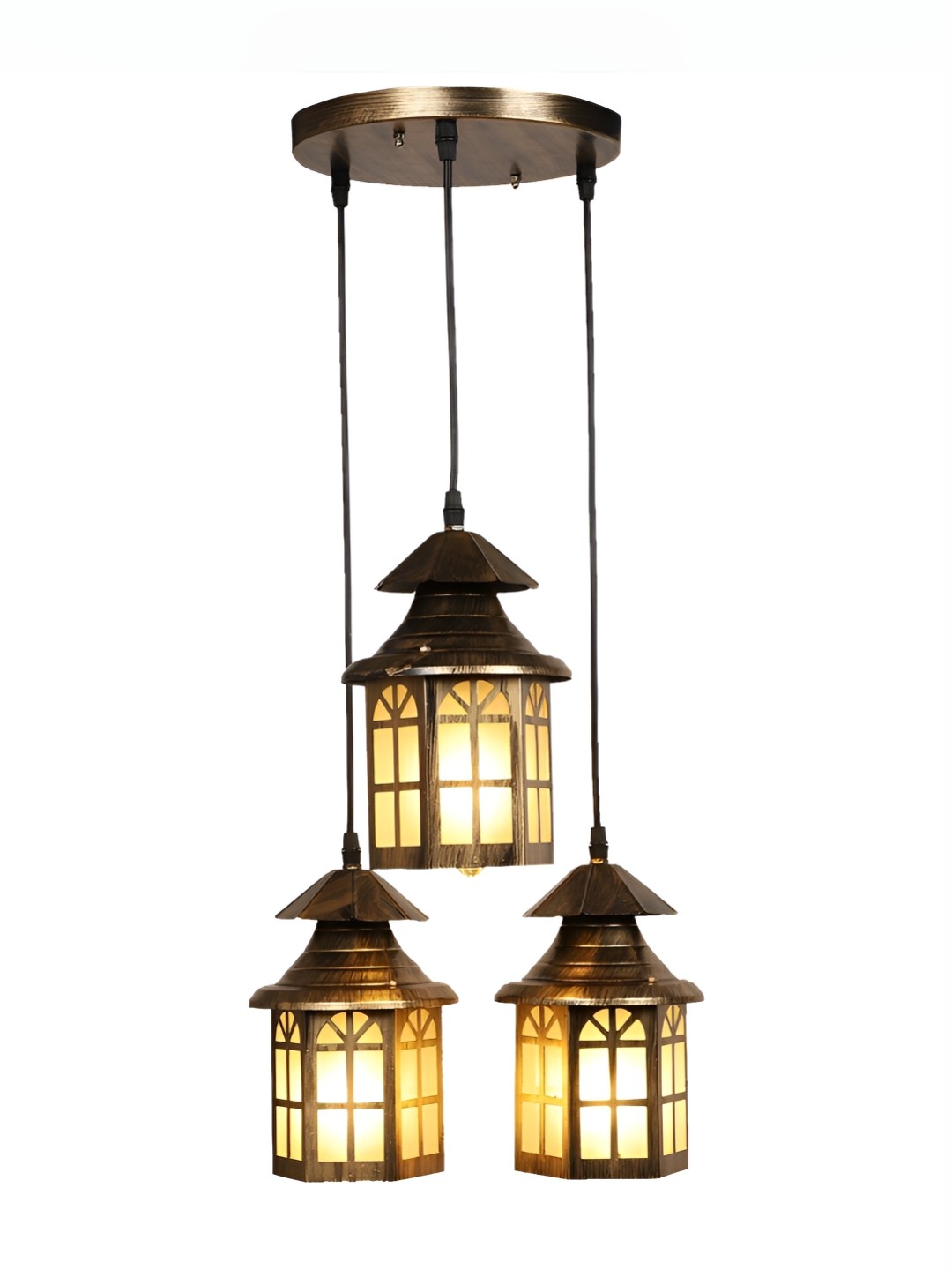 

DENICRAAS DENICRAAS Gold Toned & Black Contemporary Ceiling Lamp