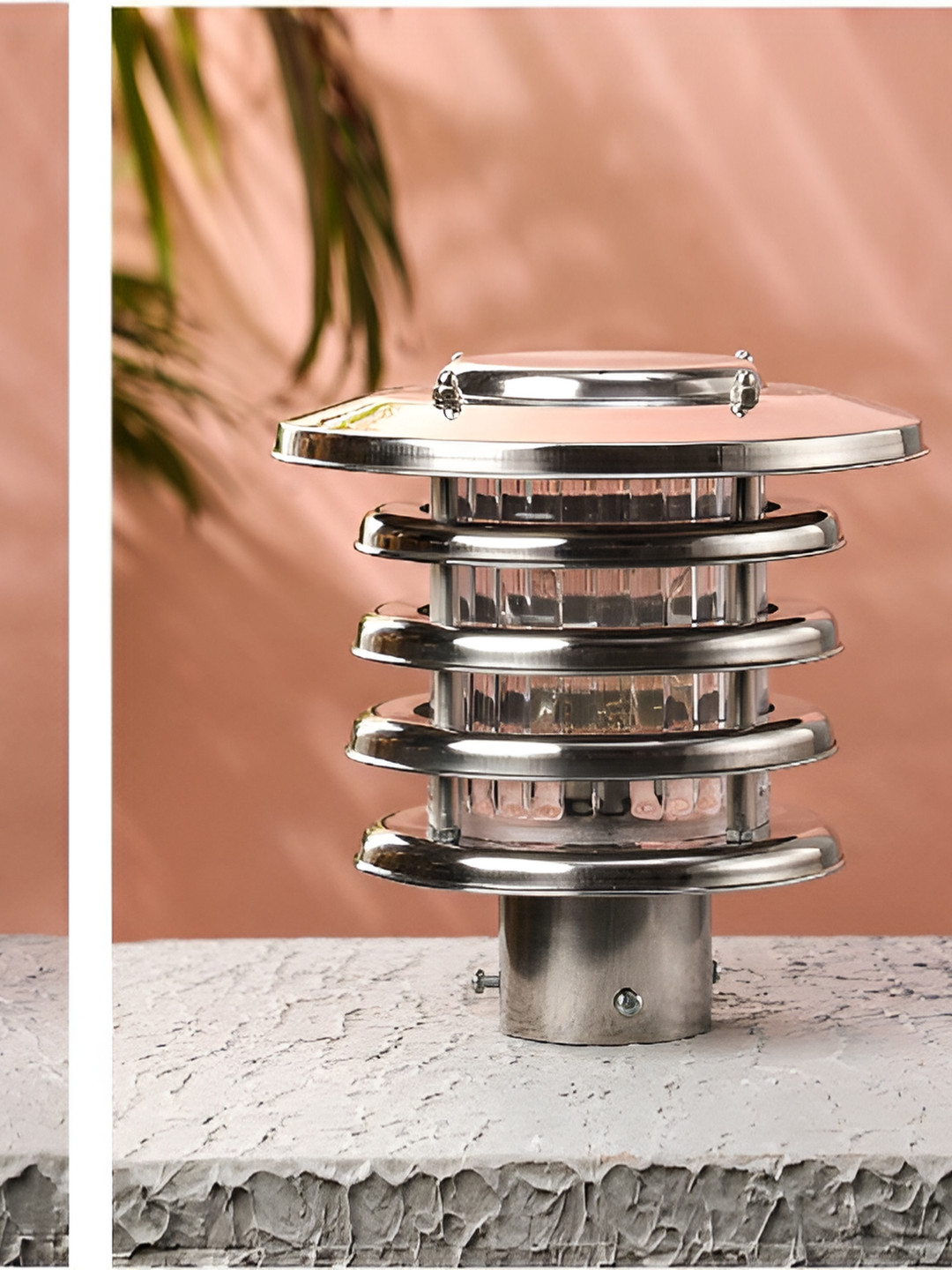 

DENICRAAS Silver-Toned & White Metal Outdoor Lamps