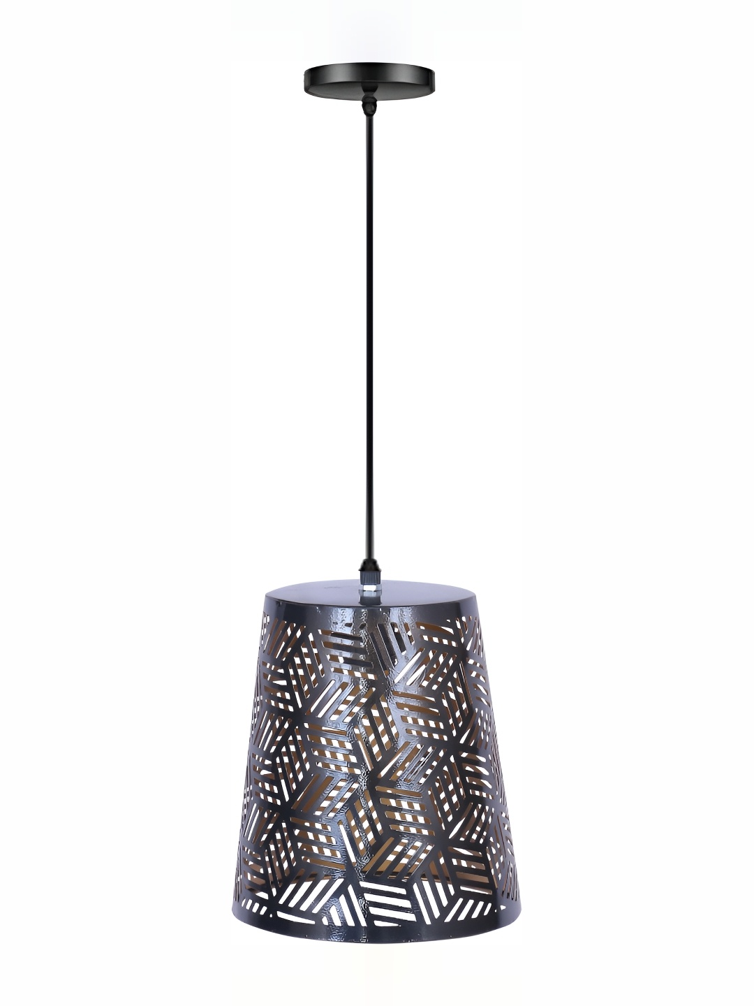 

DENICRAAS Square Metal Textured Contemporary Ceiling Lamps, Black