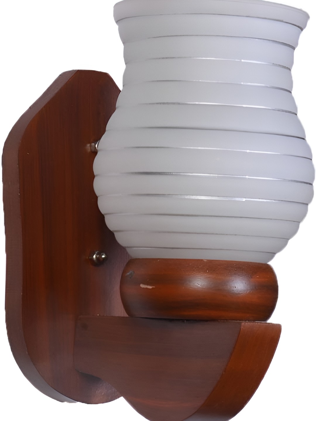 

1ST TIME White Textured Glass Cylinder Shaped Contemporary Wall Lamp