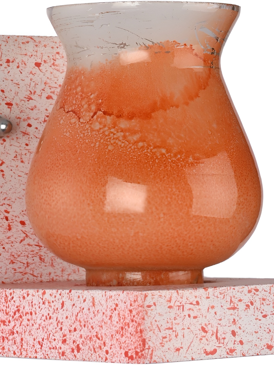 

1ST TIME Orange & White Printed Glass Contemporary Wall Lamp