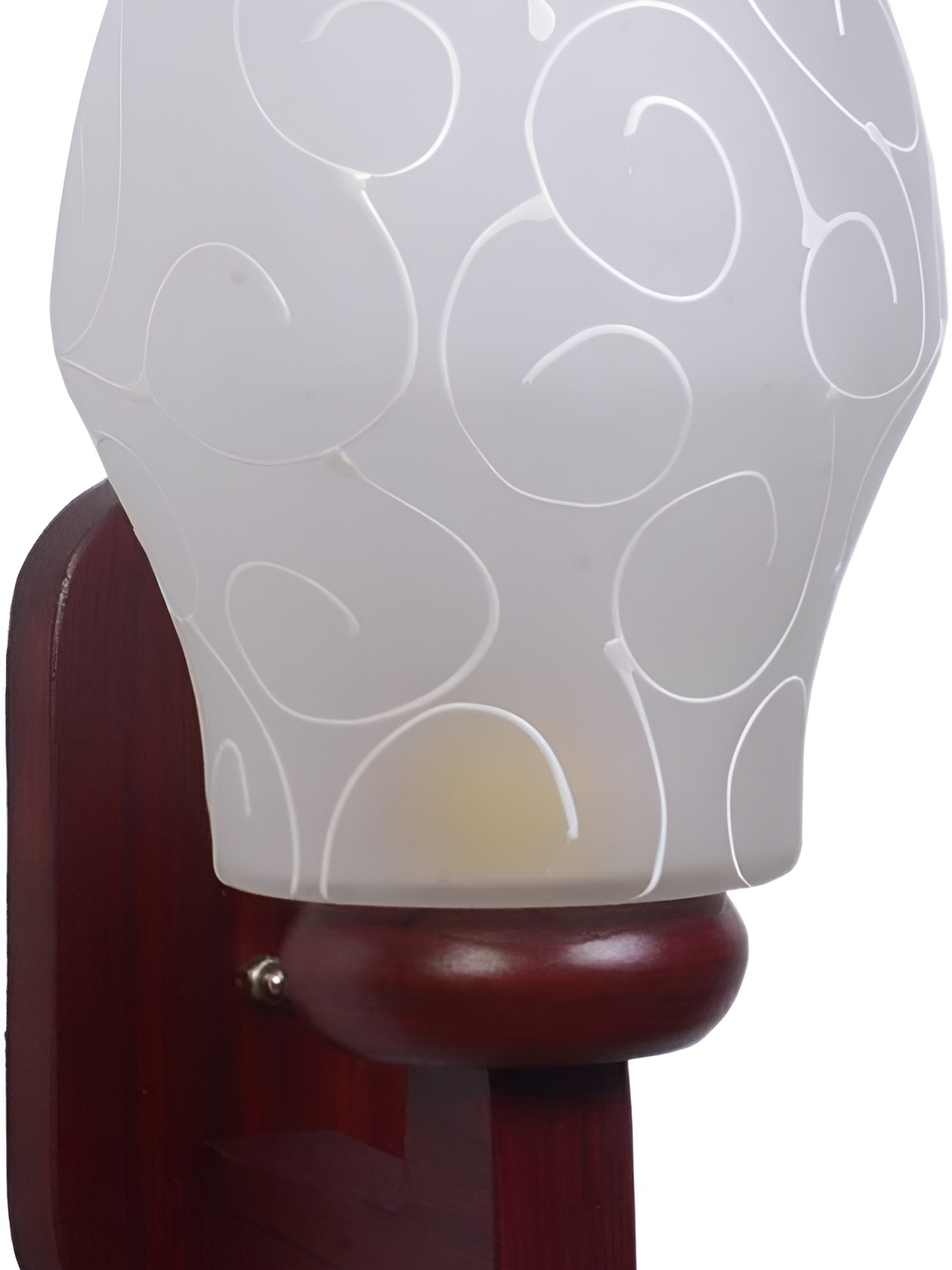 

1ST TIME White & Grey Printed Glass Traditional Wall Lamp
