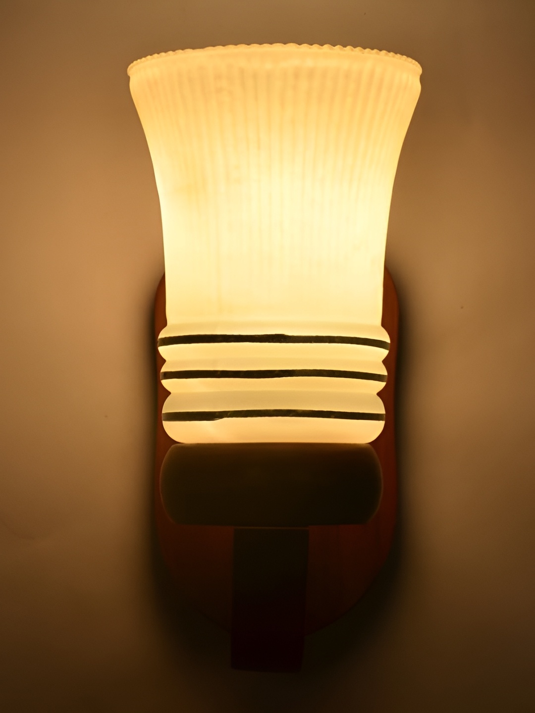 

1ST TIME White Textured Glass Contemporary Wall Lamp