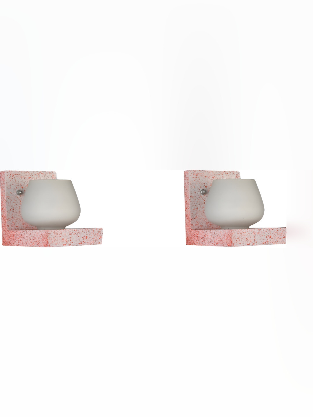 

1ST TIME White & Pink Glass Traditional Wall Lamp