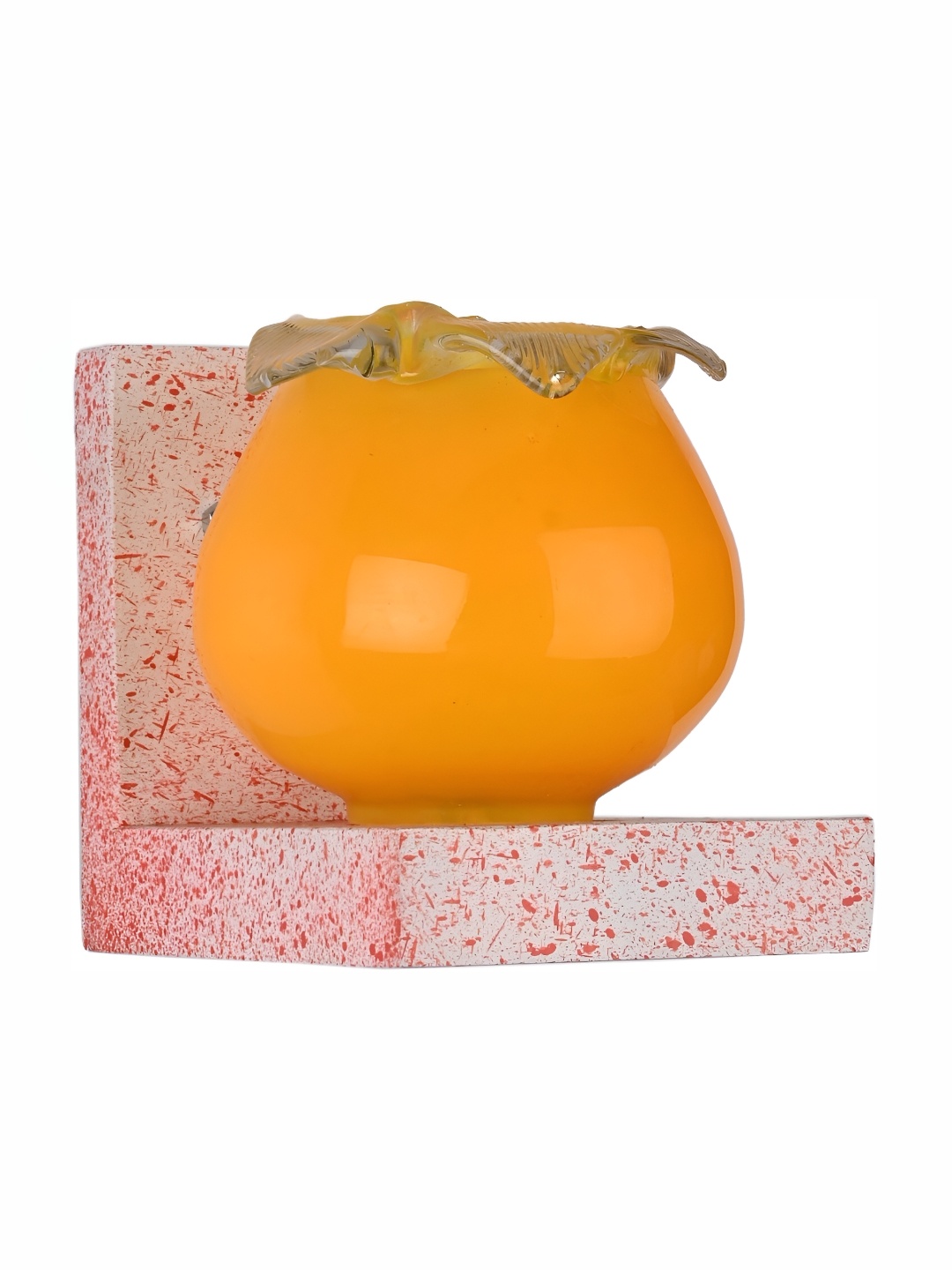 

1ST TIME Yellow & White Bell Shaped Contemporary Glass Wall Lamp