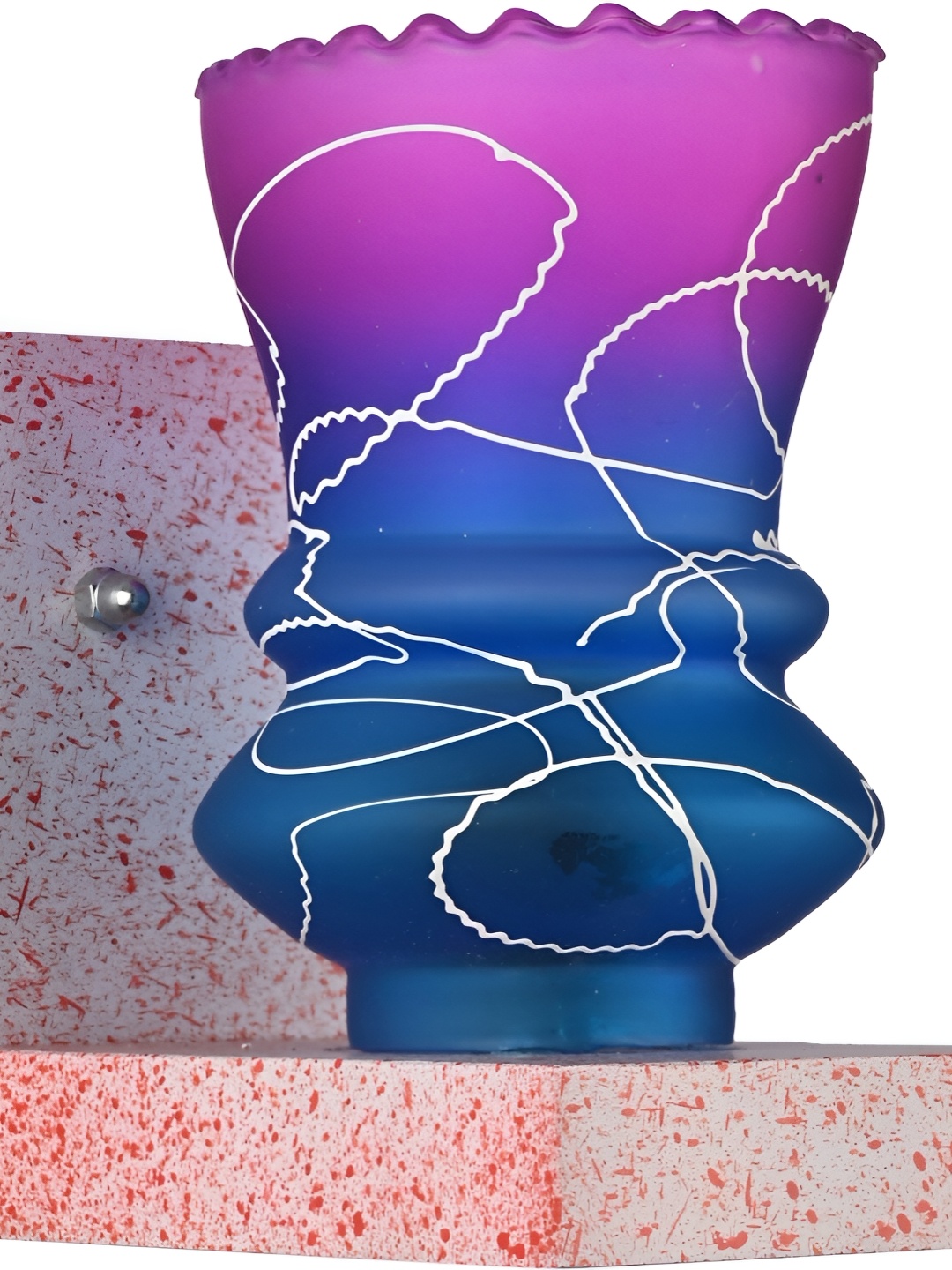 

1ST TIME Pink & Blue Printed Glass Contemporary Wall Lamp