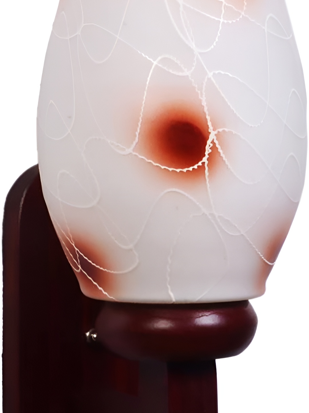 

1ST TIME White & Brown Printed Glass Contemporary Wall Lamp