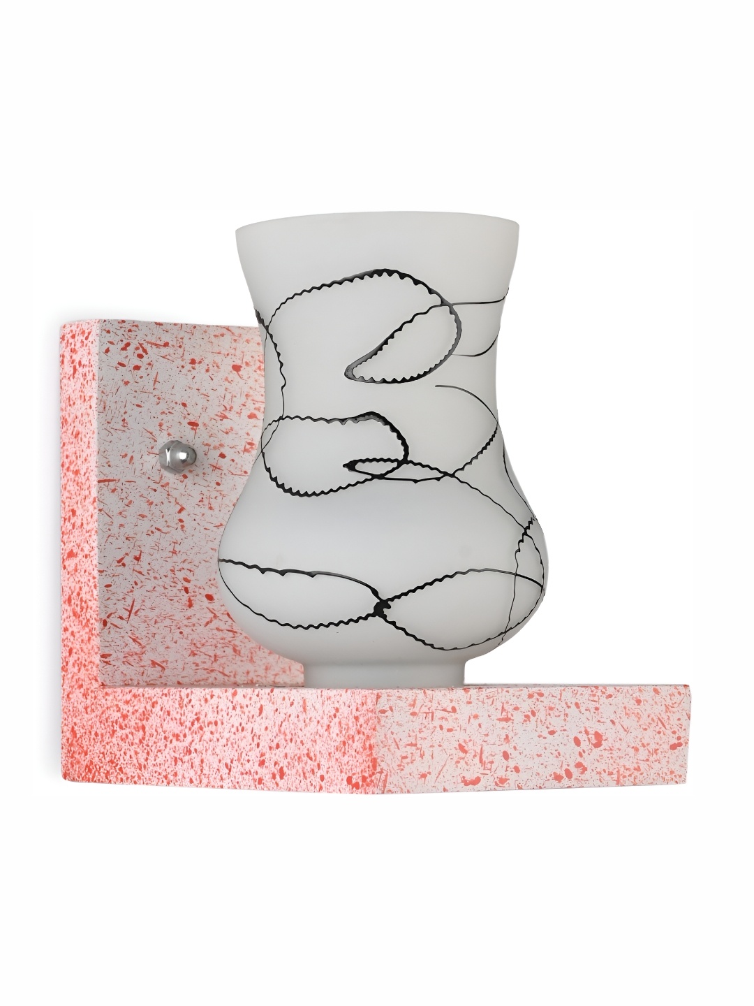 

1ST TIME Black & White Printed Glass Contemporary Cylinder Shaped Wall Lamp
