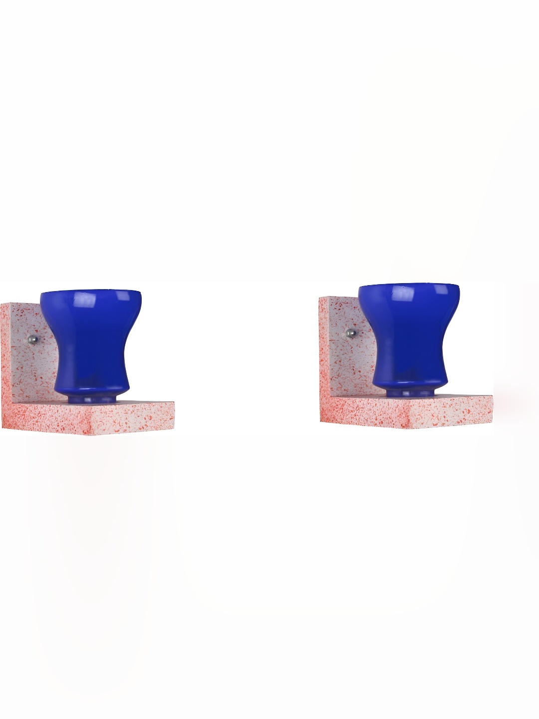 

1ST TIME Blue Glass 2 Pieces Traditional Cylinder Shaped Wall Lamp