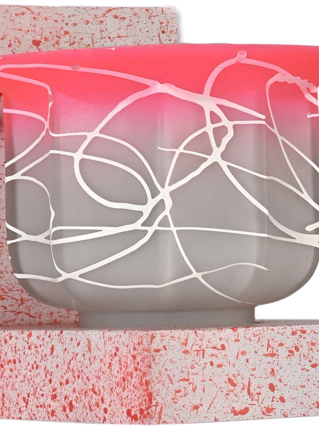 

1ST TIME Pink & White Printed Glass Contemporary Wall Lamp