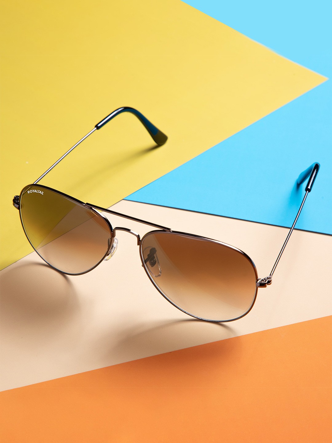 

ROYALTAIL Aviator Brown Frame & Brown Gradient UV Protected Lens Premium Sunglasses